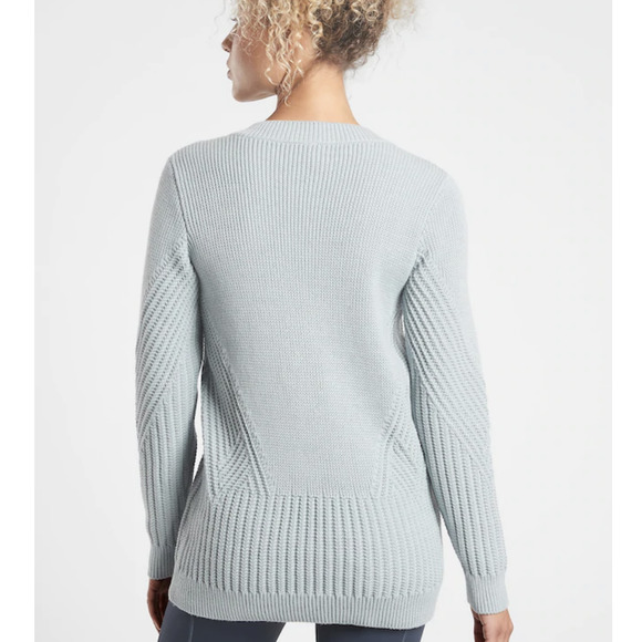 Athleta Teton V Neck Sweater NWT voyage gray - Picture 4 of 12